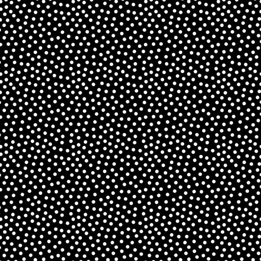 Barely Basics Lots a Dots Quilting Cuddle Black Fabric Per Yard