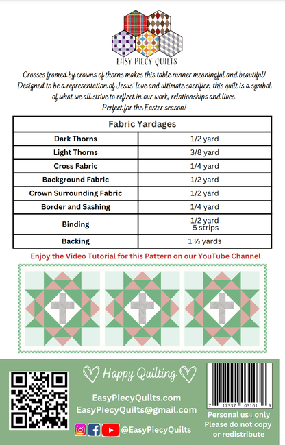 Rugged Cross Table Runner Kit