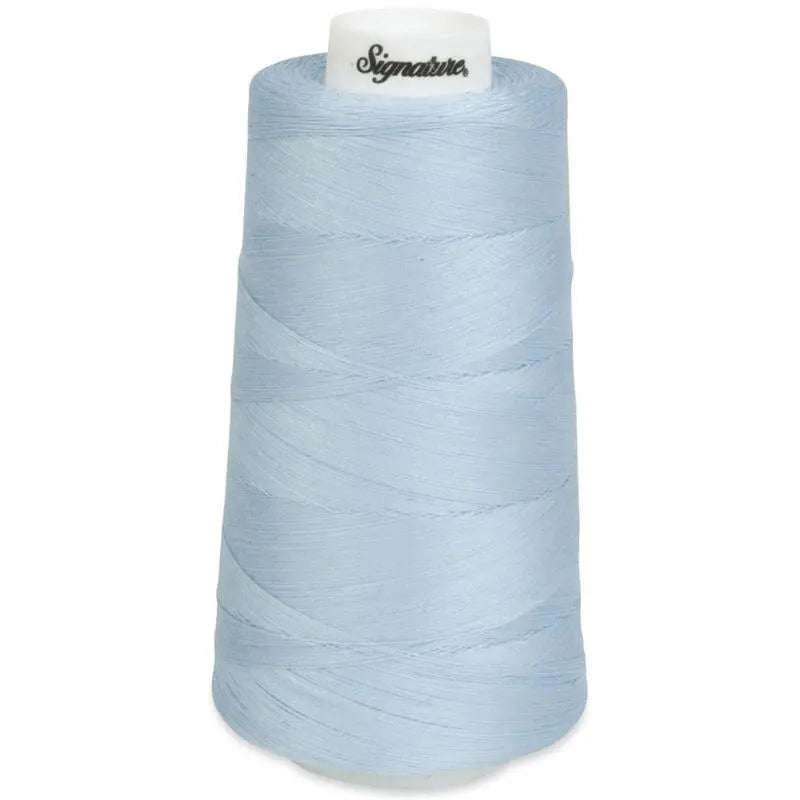 Signature 40 wt Cotton Quilting Thread 3,000 yd Cone - Iced Blue