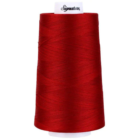 Signature 40 wt Cotton Quilting Thread 3,000 yd Cone - Cherry