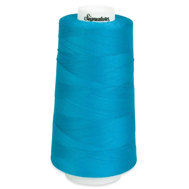 Signature 40 wt Cotton Quilting Thread 3,000 yd Cone - Turquoise