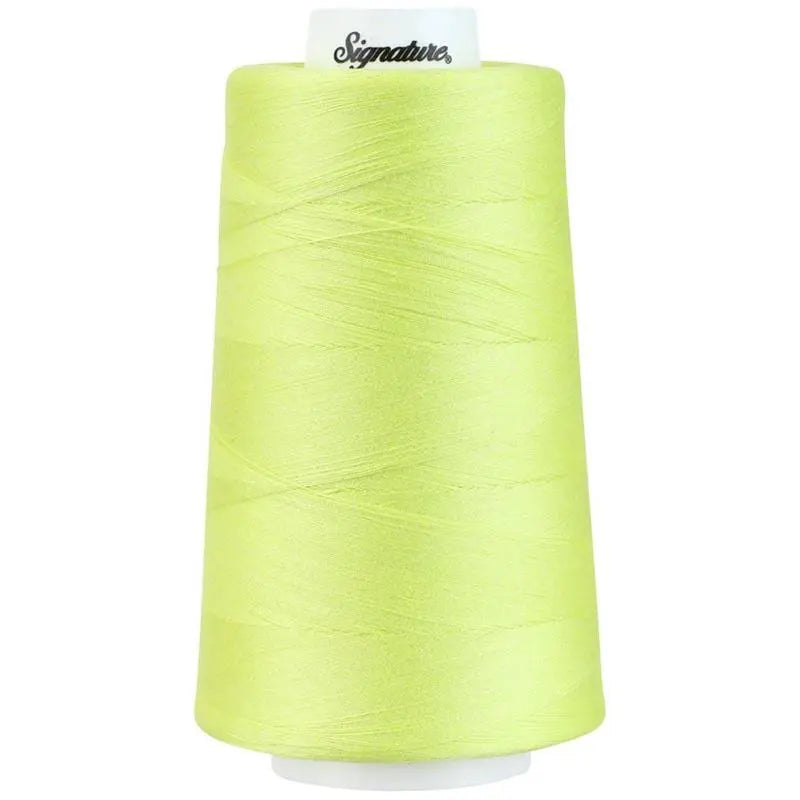 Signature 40 wt Cotton Quilting Thread 3,000 yd Cone - Sunny Lime