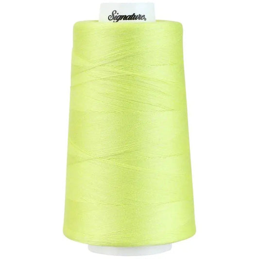 Signature 40 wt Cotton Quilting Thread 3,000 yd Cone - Sunny Lime