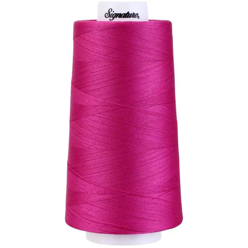 Signature 40 wt Cotton Quilting Thread 3,000 yd Cone - Hot Pink