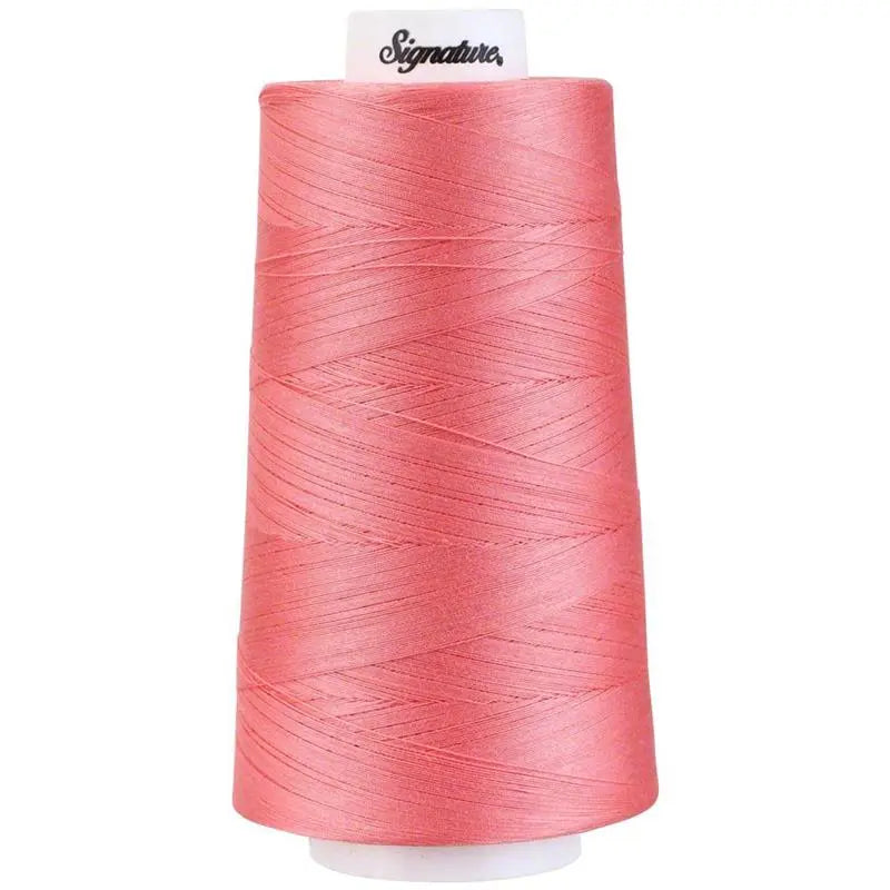 Signature 40 wt Cotton Quilting Thread 3,000 yd Cone - Flamingo Pink