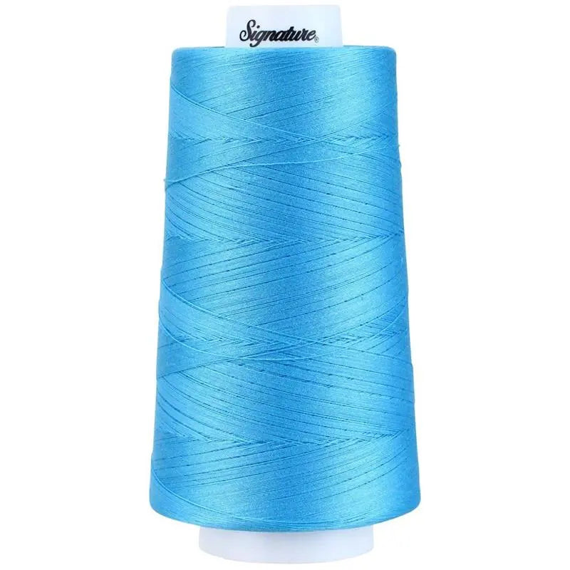 Signature 40 wt Cotton Quilting Thread 3,000 yd Cone - Soft Cyan