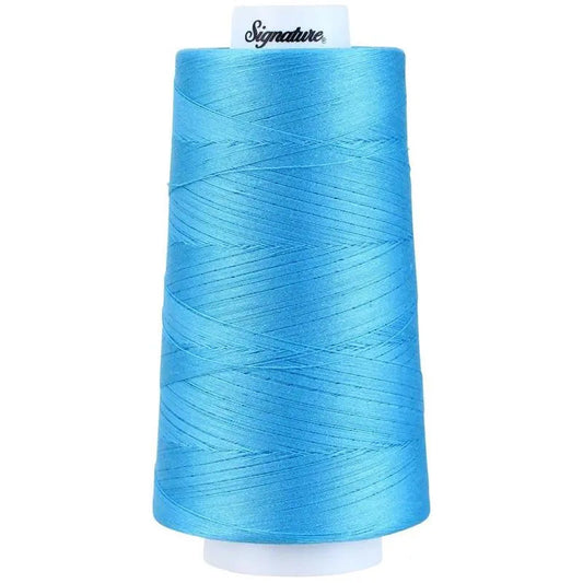 Signature 40 wt Cotton Quilting Thread 3,000 yd Cone - Soft Cyan