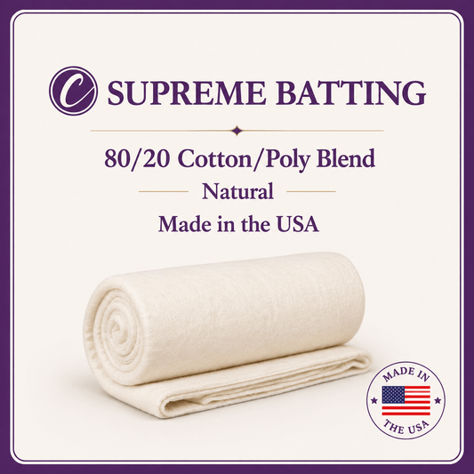 Choice Supreme Batting - 80/20 Cotton/Poly Blend - Full (81" x 96")
