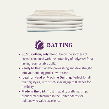 Choice Supreme Batting - 80/20 Cotton/Poly Blend