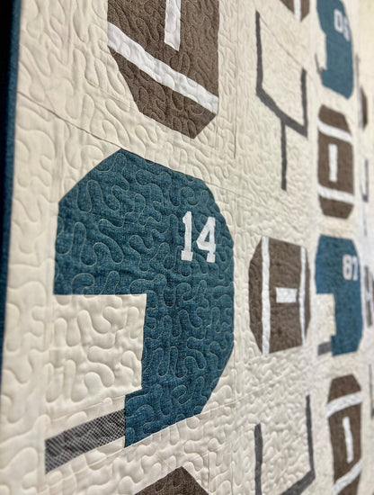 Team Football Quilt Pattern - Paper Print Version