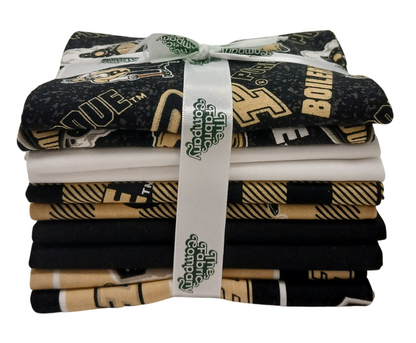 Purdue Boilermakers - Fat Quarter Bundle - 10 pack (Black & Gold)