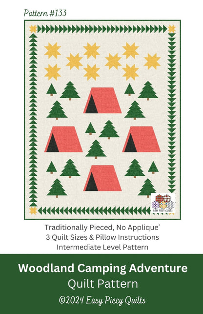 Woodland Camping Adventure Quilt Pattern - Paper Print Version