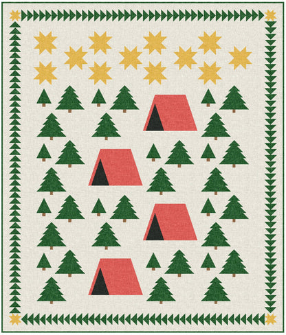 Woodland Camping Adventure Quilt Pattern - Paper Print Version