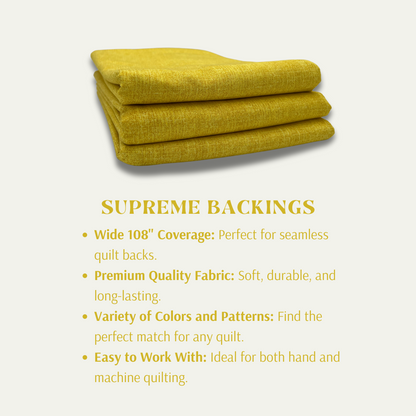 Grain of Color 108" Supreme Backings - Yellow
